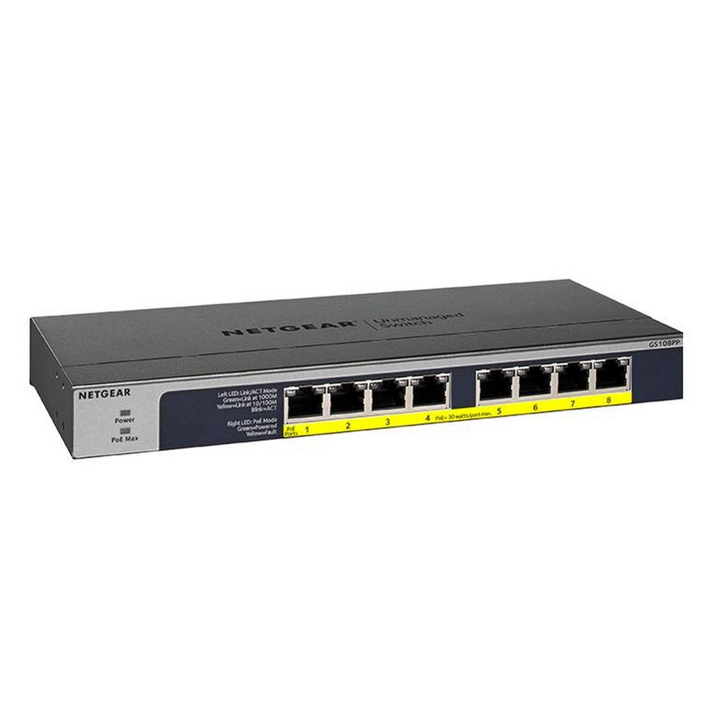 8PT POE/POE+ GIGABIT UNMANAGED SWCH
