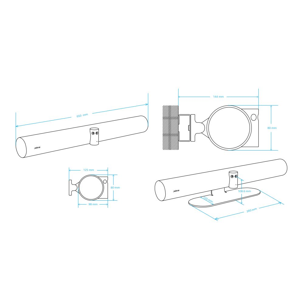 JABRA PANACAST 50 EMEA, BLACK
