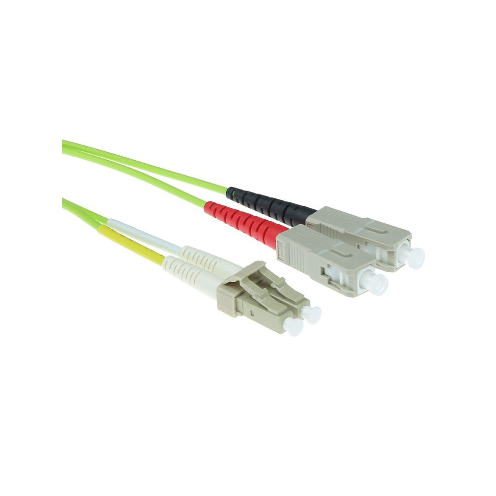 LSZH Multimode 50/125 OM5 glasvezel patchkabel 2m duplex met LC en SC connectoren
