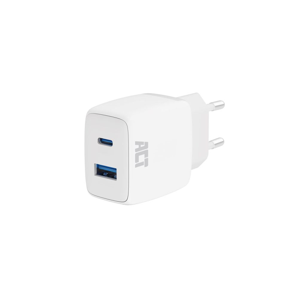 USB-C & USB-A lader 20W met Power Delivery PPS, Quick Charge, GaNFast