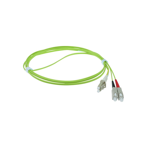 LSZH Multimode 50/125 OM5 glasvezel patchkabel 2m duplex met LC en SC connectoren
